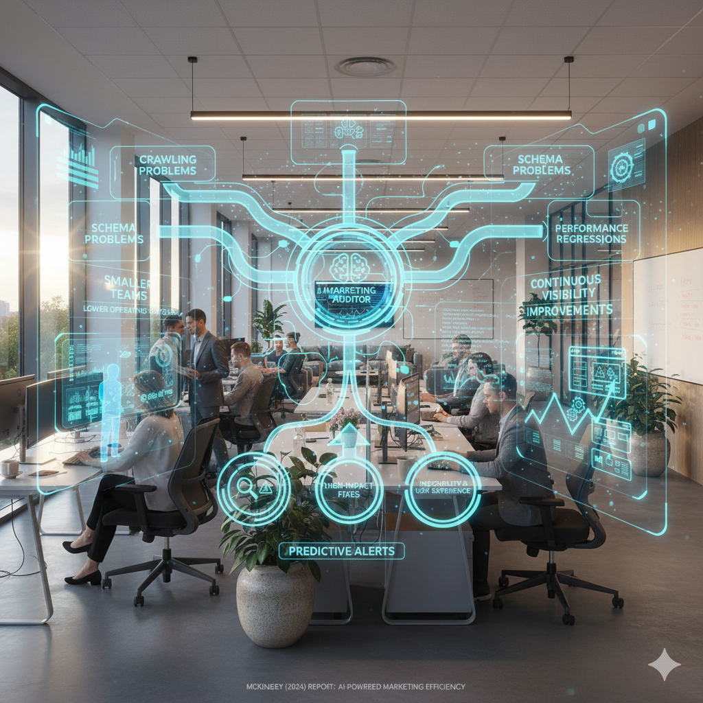 AI-powered marketing auditor in a modern Bradford SEO Service