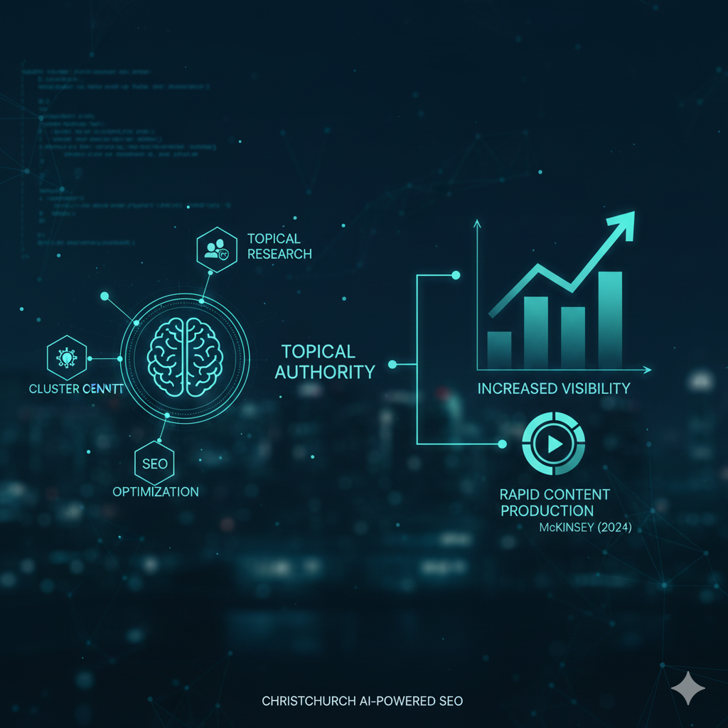 Christchurch SEO AI speeds content for topical authority