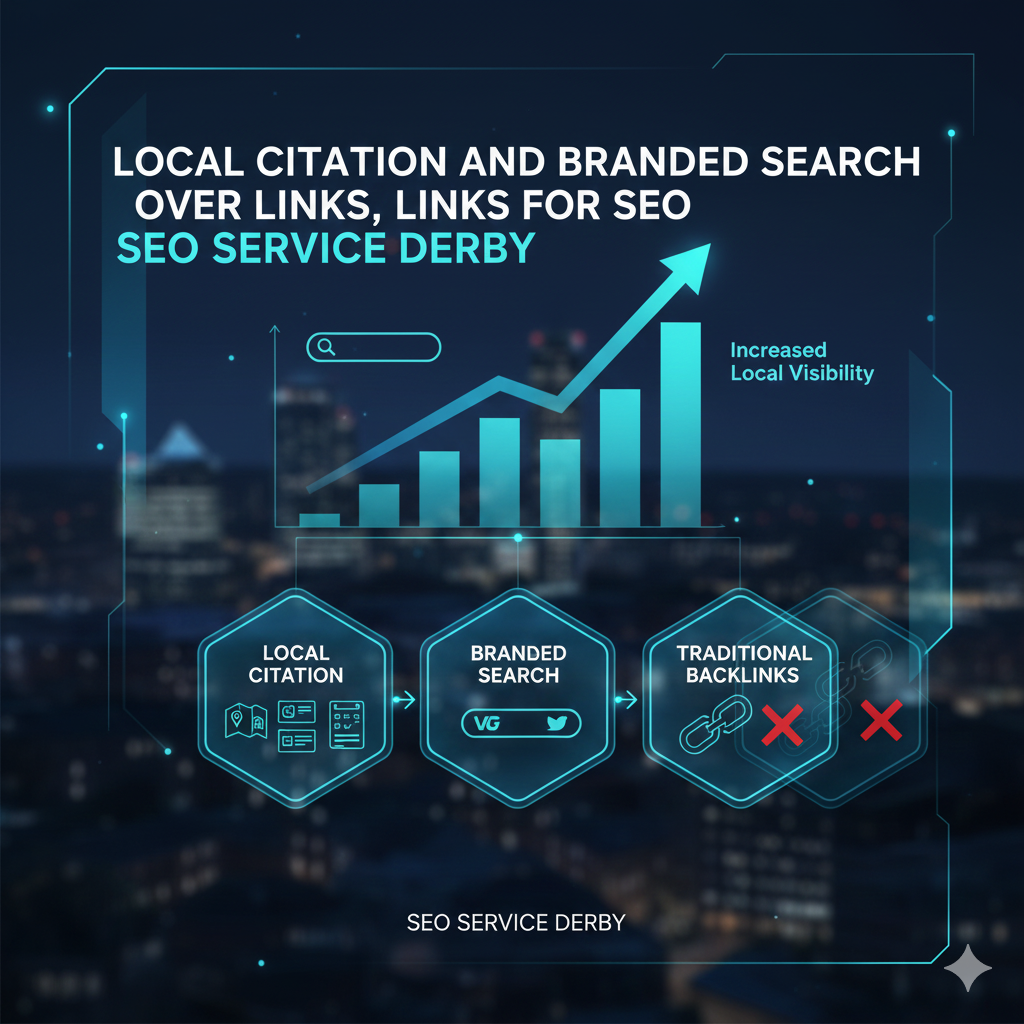 SEO Service Derby prioritizing local citation and branded search.