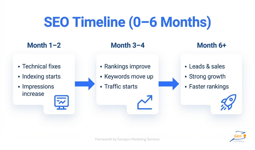 Seo timeline 6 months How long does it take to see SEO results