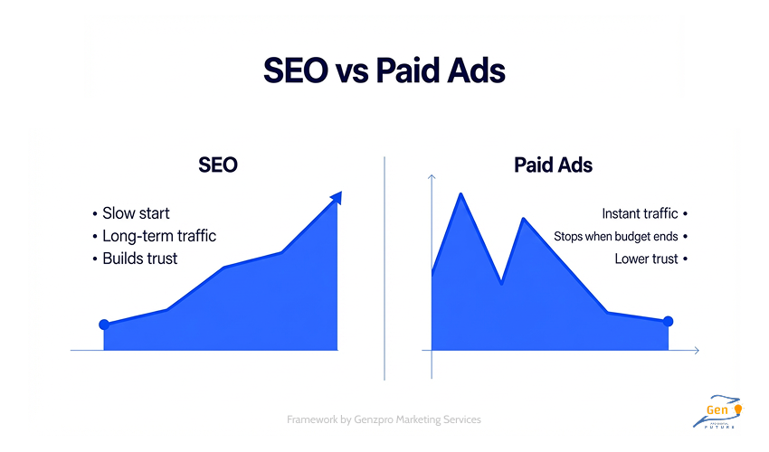 Seo vs paid ads How long does it take to see SEO results