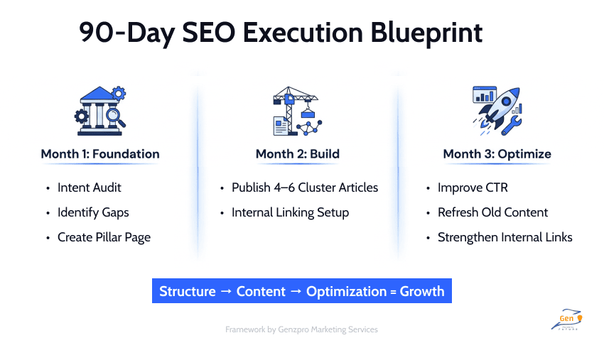 90-day seo execution blueprint for organic traffic growth