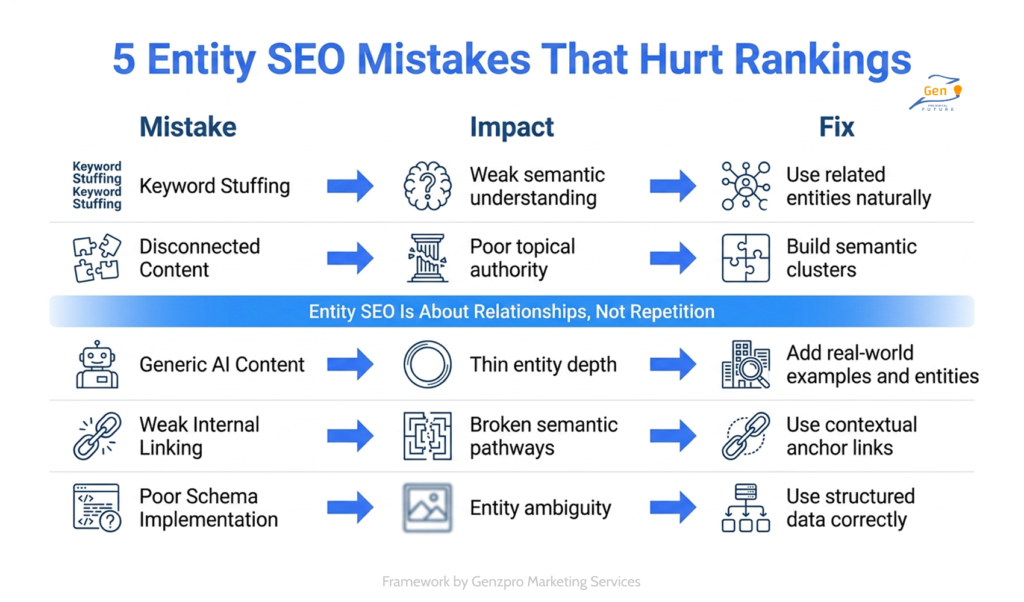 Common Entity SEO Mistakes That Hurt Rankings